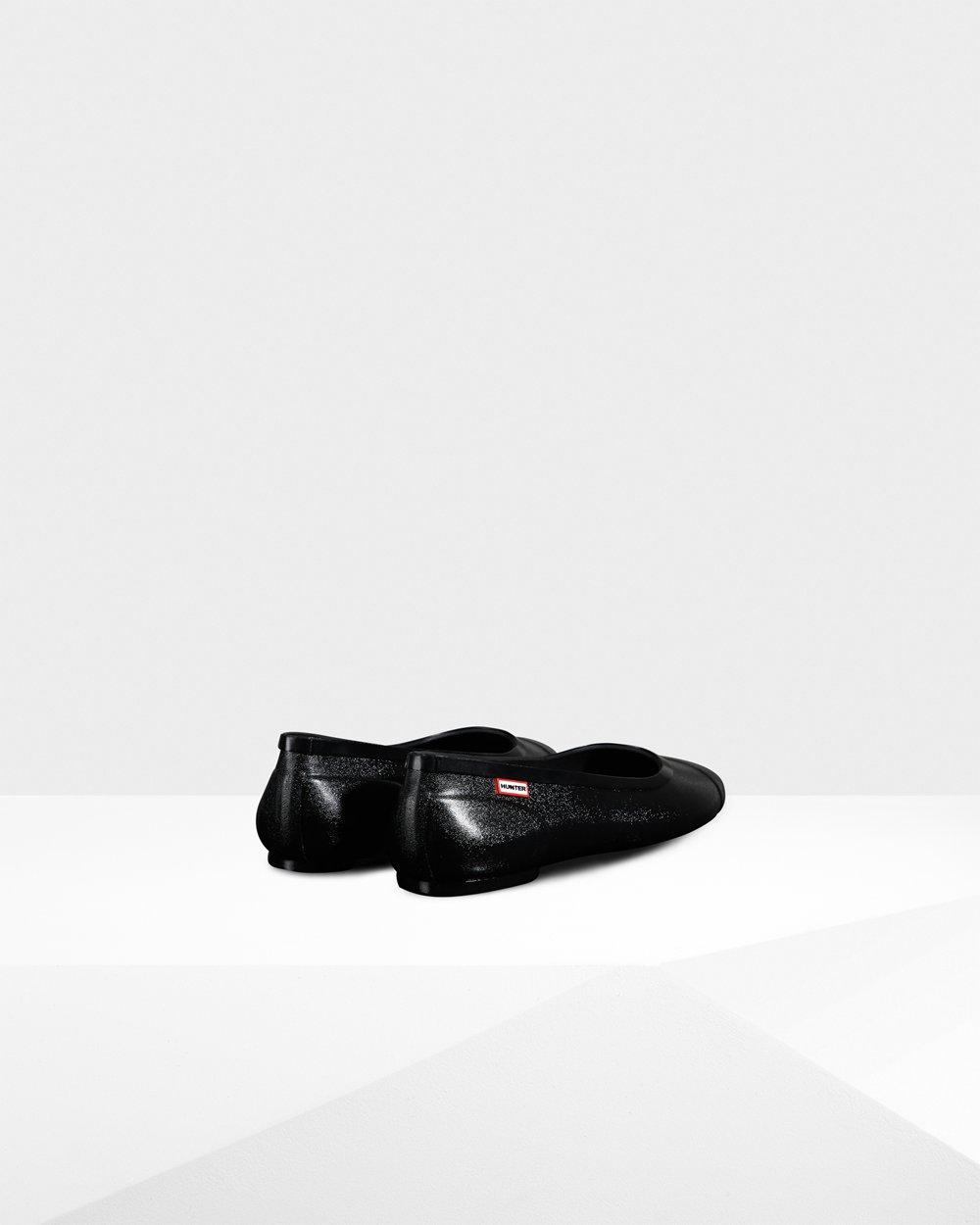 Ballerina Dames - Hunter Original Tour Gloss Flats - Zwart - 14IEGBWDQ